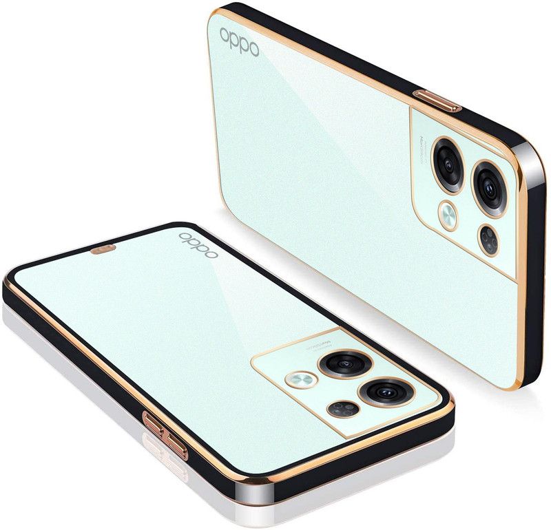 KARWAN Back Cover for OPPO Reno8 Pro  (Black, Gold, Transparent, Shock Proof, Silicon, Pack of: 1)