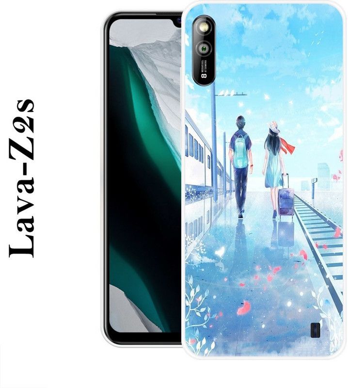 SHIVKUDI Back Cover for Lava Z2S  (Blue, Grip Case, Silicon)