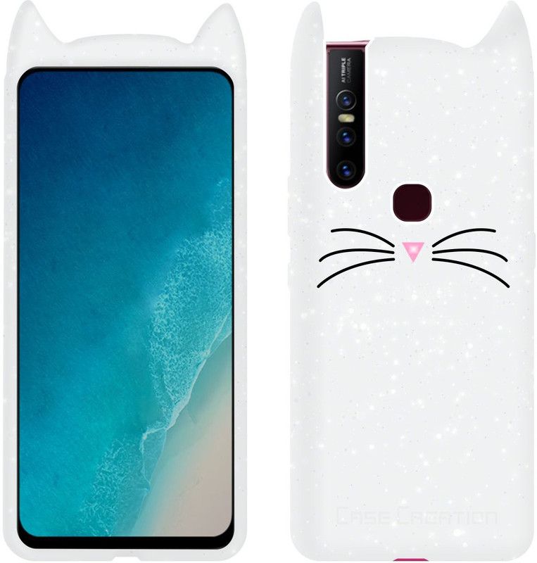 CASE CREATION Back Cover for Vivo V15 (With Sensor Cut) (2019)  (White, 3D Case, Pack of: 1)
