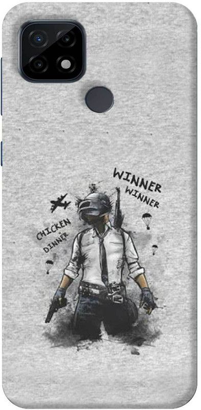 NDCOM Back Cover for Realme C21 Winner Winner Chicken Dinner Printed  (Multicolor, Hard Case, Pack of: 1)