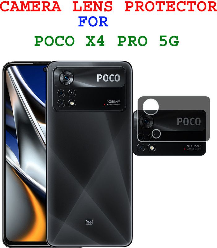 ejzatex Back Camera Lens Glass Protector for POCO X4 PRO 5G  (Pack of: 1)
