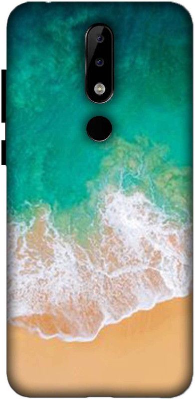 NDCOM Back Cover for Nokia 5.1 Plus Ocean Beach Printed  (Multicolor, Hard Case, Pack of: 1)
