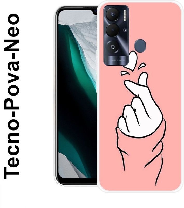 JATLAND Back Cover for Tecno Pova Neo  (Pink, White, Silicon)