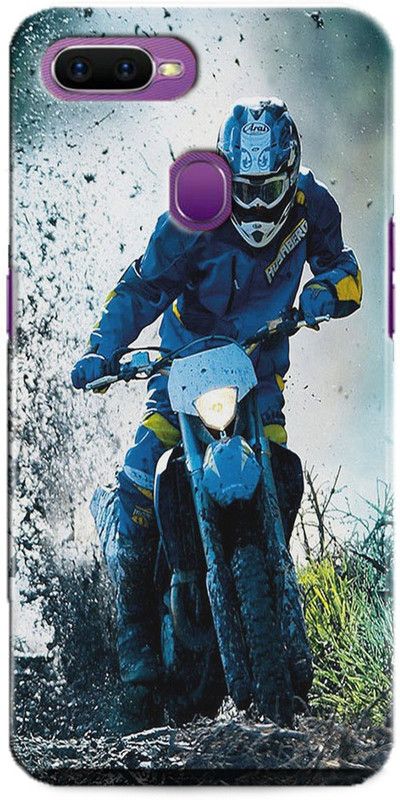 INTELLIZE Back Cover for Oppo A7/CPH1901 bike,Printed  (Multicolor, Shock Proof)