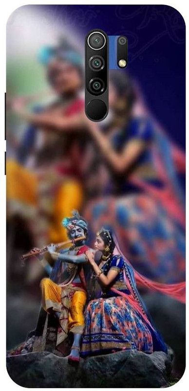 URCHIN Back Cover for Redmi9primeRadha Krishna, Krishna and radha, Krishna, God  (Multicolor, Shock Proof, Pack of: 1)