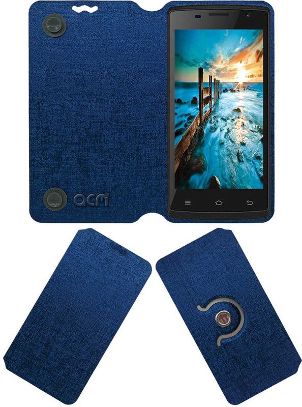 ACM Flip Cover for Trio Selfie 3  (Blue, Cases with Holder, Pack of: 1)