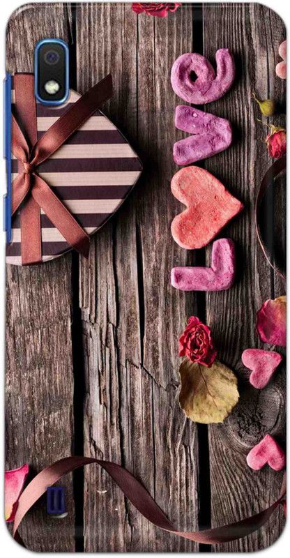 NDCOM Back Cover for Samsung Galaxy A10 Love Gift Printed  (Multicolor, Hard Case, Pack of: 1)
