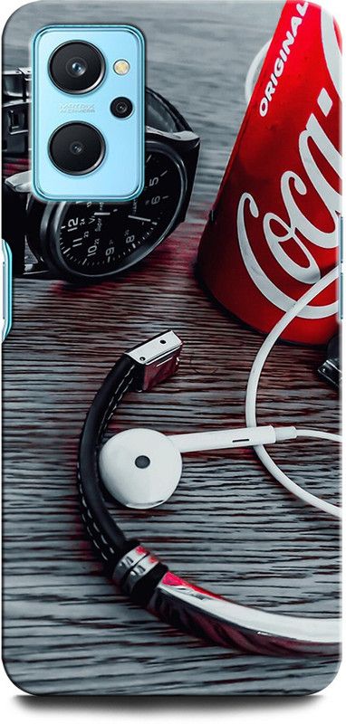ORBIQE Back Cover for Realme 9i WATCH, COCA COLA, EARPHONE, MOOD, HAND BAND  (Multicolor, Hard Case)