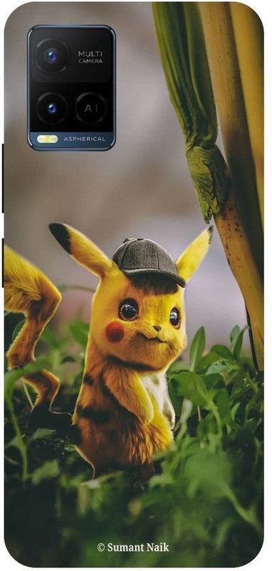 THE NARAYANA COLLECTIONS Back Cover for VIVO Y21A-2149-PIKACHU,CUTE,CARTOON,LOVER,KIDS  (Multicolor, Hard Case, Pack of: 1)