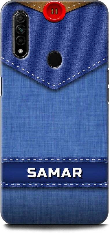 WallCraft Back Cover for OPPO A31, CPH2015 SAMAR NAME, S LETTER, BLUE, JEANS, ALPHABET, DESIGN  (Multicolor, Dual Protection, Pack of: 1)