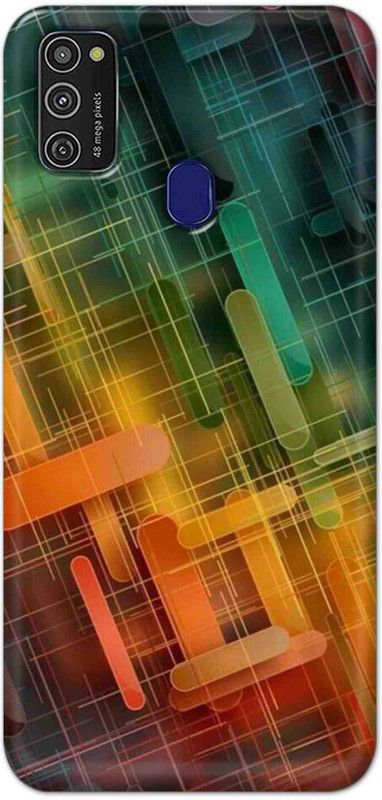 NDCOM Back Cover for Samsung Galaxy M21 Abstract Bright Printed  (Multicolor, Hard Case, Pack of: 1)