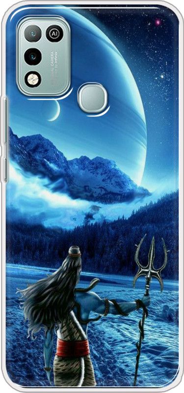Appcityprint Back Cover for Infinix Hot 10 Play  (Blue, Grip Case, Silicon, Pack of: 1)