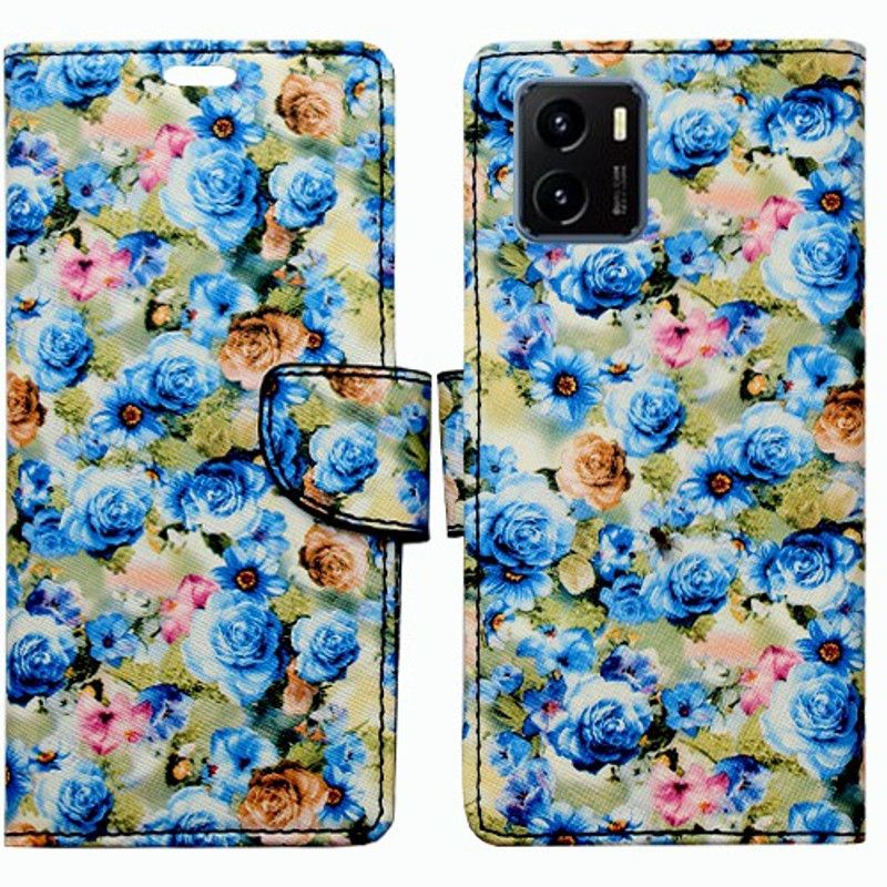 Realgo Flip Cover for Vivo Y15c  (Blue, Pack of: 1)