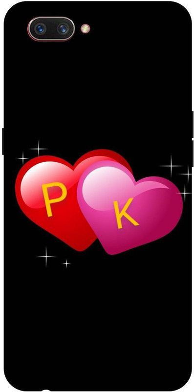 Thecoverking Back Cover for Oppo A3s (P,K letter,P,K alphabet,P,K word,P, K name, heart, cases cover  (Multicolor, Waterproof, Pack of: 1)