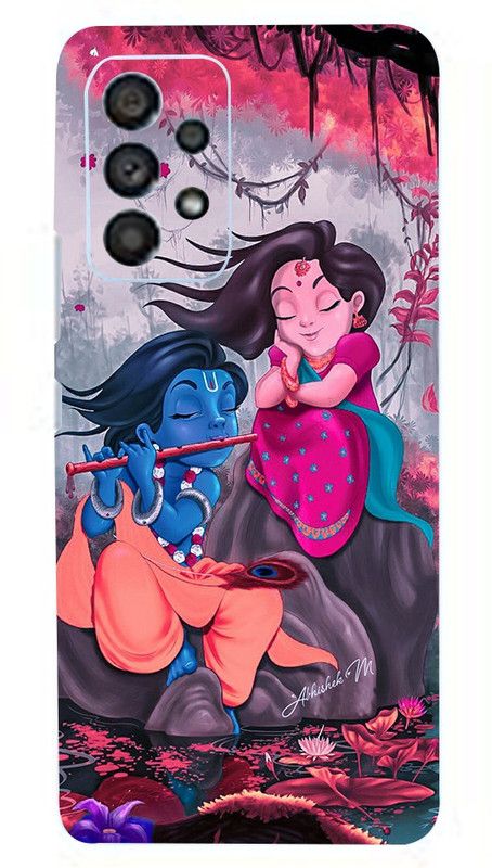 CLAXA Krishna Rukmani Samsung Galaxy A33 5G Back Skin, Krishna Rukmani Mobile Skin  (Krishna Rukmani Skin With Super matte finish)
