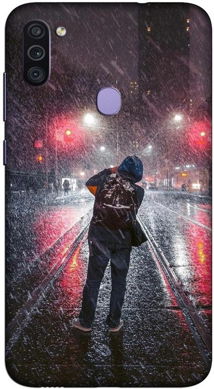 CROKIAN Back Cover for Samsung Galaxy M11 black hoodie boy Back Cover  (Multicolor, Hard Case, Pack of: 1)