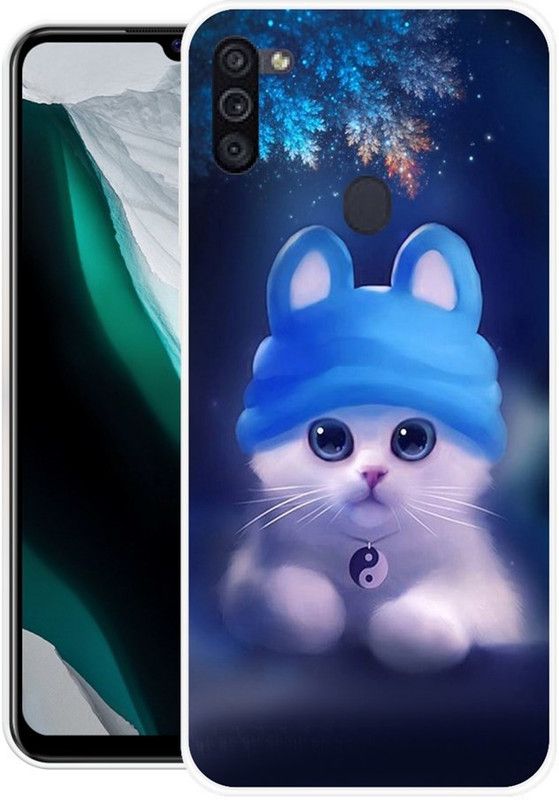 Chahar Back Cover for Samsung Galaxy M11  (Blue, Grip Case, Silicon, Pack of: 1)
