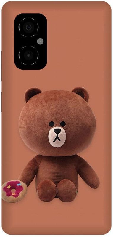 play fast Back Cover for POCO M4 5G, MZB0BRWIN, TEDDY, BEER, PANDA, BHALU, LOVE  (Brown, Hard Case, Pack of: 1)