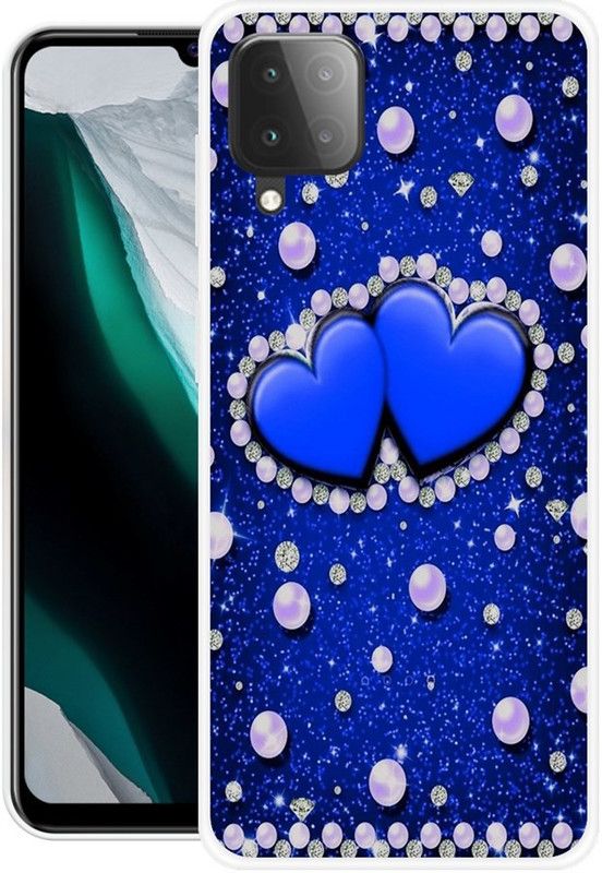 BLUEZAP Back Cover for Samsung Galaxy A12  (Blue, Grip Case, Silicon, Pack of: 1)
