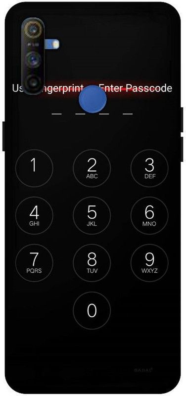 SSMORYA Back Cover for Realme Narzo 20A, Black Passcode Printed Back Cover  (Multicolor, Hard Case, Pack of: 1)