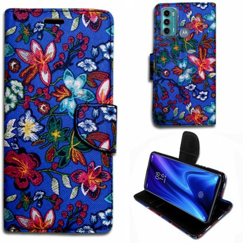 Mxkart Flip Cover for Moto G60 Fusion  (Blue)