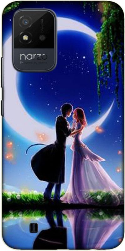 iprinto Back Cover for Realme Narzo 50i  (Blue, Pack of: 1)