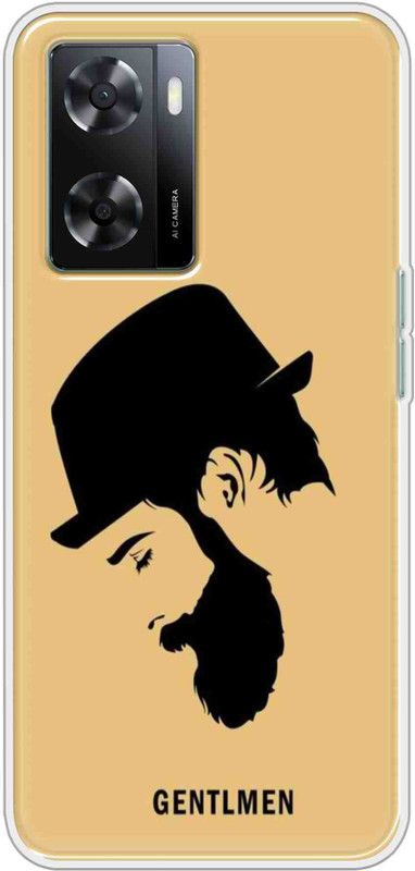 Rm Style Back Cover for Oppo A57 (2020)  (Beige, Black, Anti-radiation, Silicon)