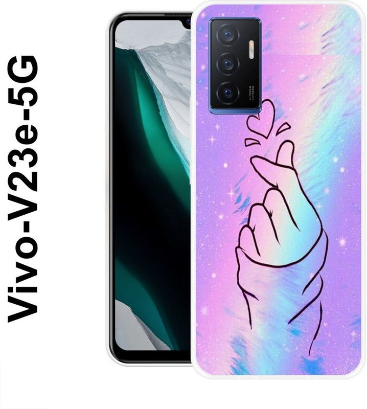 Sswastik Back Cover for Vivo V23e 5G  (Blue, Purple, Grip Case, Silicon)