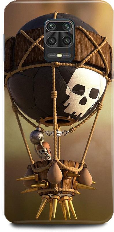 MRBE Back Cover for POCO M2 Pro, DANGER SKULL BACK COVER  (Multicolor, Hard Case, Pack of: 1)