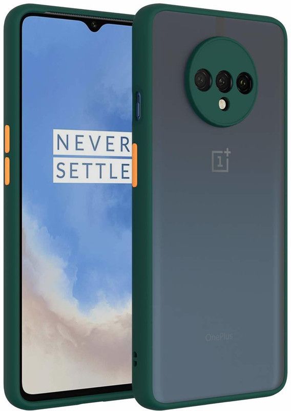 Celzo Back Cover for OnePlus 7T  (Green, Silicon, Pack of: 1)