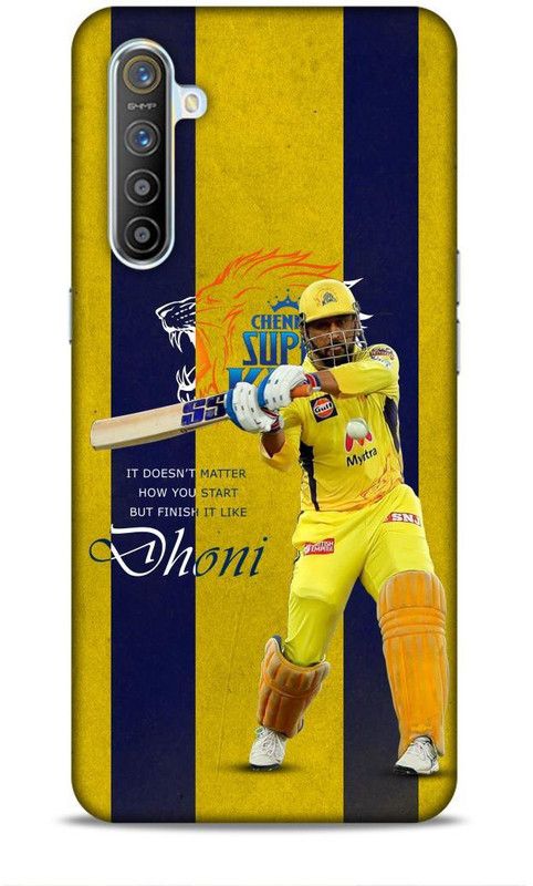 zingcart Back Cover for Dhoni Hitting Hard Winning Shot Printed Back Cover Case For REALME X2  (Multicolor, Hard Case, Pack of: 1)