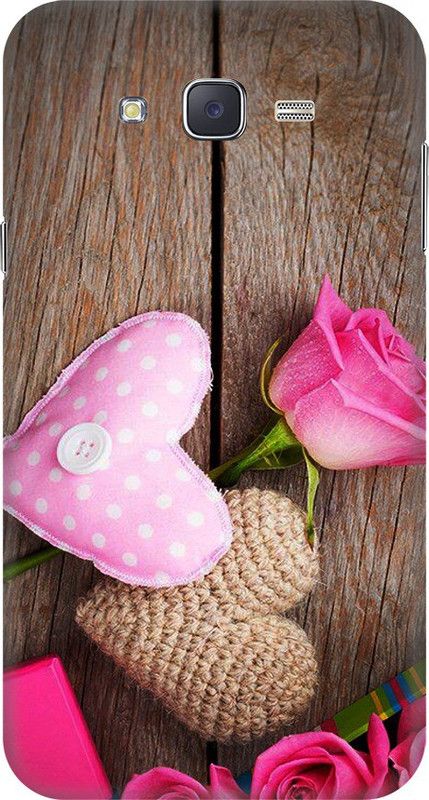 Coberta Case Back Cover for Samsung Galaxy J7 Back Cover pink roses with love symbol Design Back Case For Samsung Galaxy J7 By Coberta  (Multicolor, Pack of: 1)