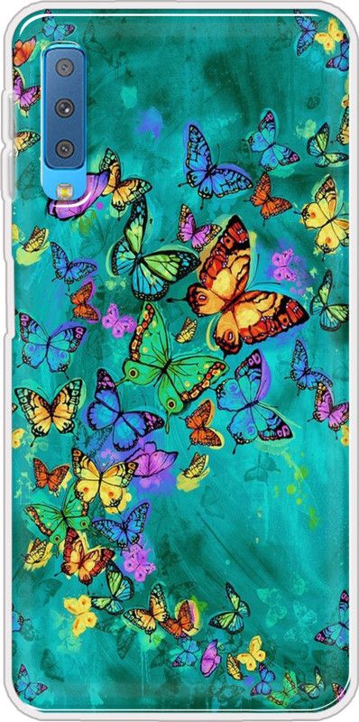 Hansviprint Back Cover for Samsung Galaxy A7  (Green, Grip Case, Silicon)
