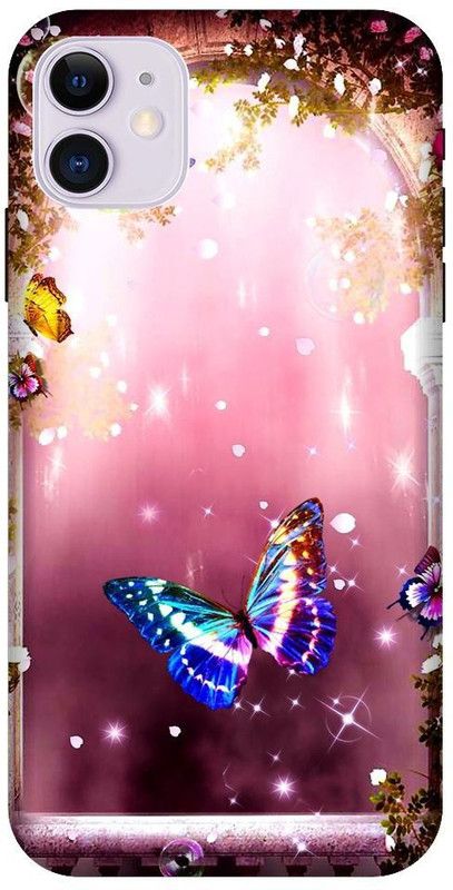 BYXIS Back Cover for iphone 11 Butterfly, Fantecy, Glitter, Cute, Girl, Butterfly gold  (Multicolor, Shock Proof, Pack of: 1)