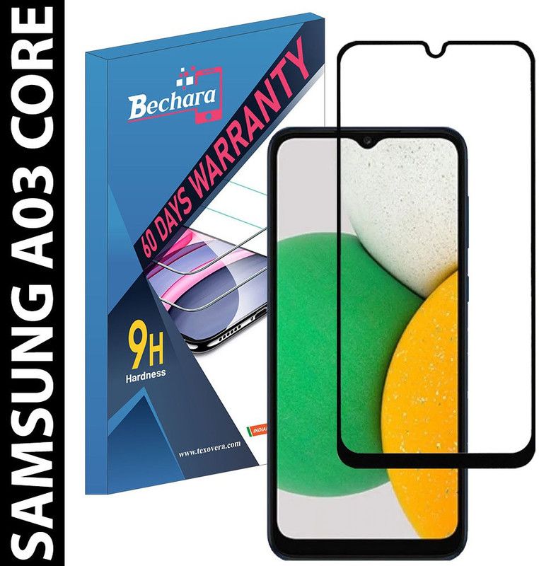 Bechara Edge To Edge Tempered Glass for Samsung Galaxy A03 Core  (Pack of 1)