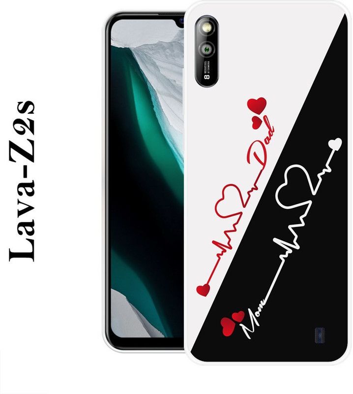 SHIVKUDI Back Cover for Lava Z2S  (Black, White, Silicon)