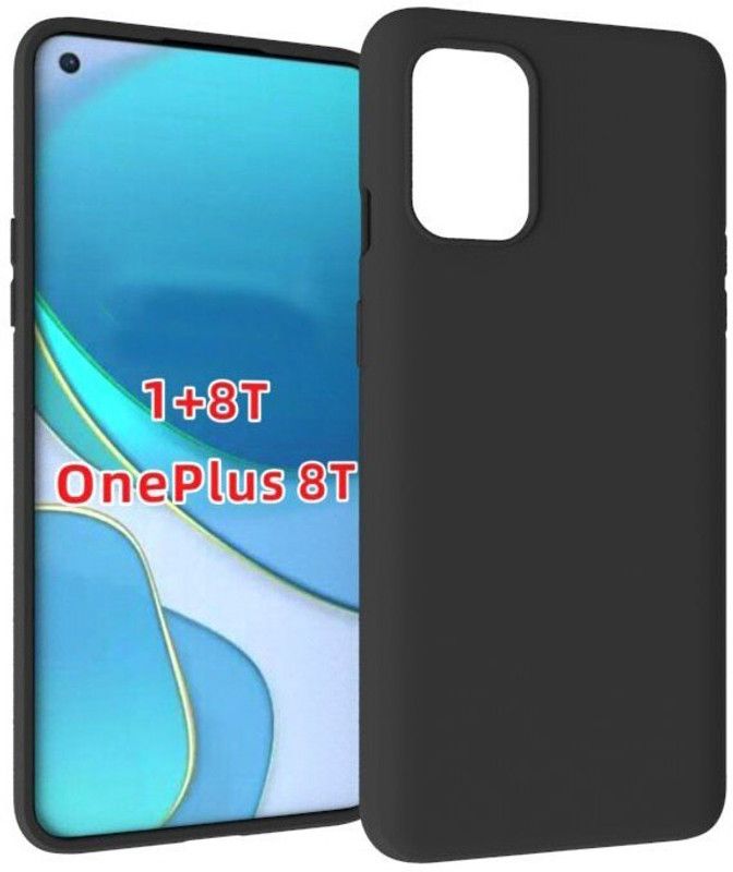 Caseline Back Cover for OnePlus 8T  (Black, Grip Case, Silicon, Pack of: 1)