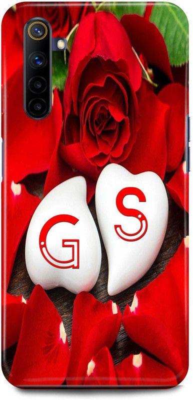 JUGGA Back Cover for Realme 6, RMX2001, G LOVES S NAME,G NAME, S LETTER, ALPHABET,G LOVE S NAME  (Red, Hard Case, Pack of: 1)