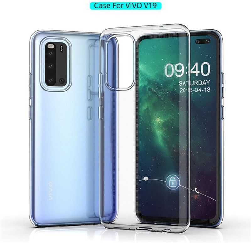 Cooltrend Back Cover for Vivo V19 Plain Back Cover  (Transparent, Grip Case, Silicon, Pack of: 1)