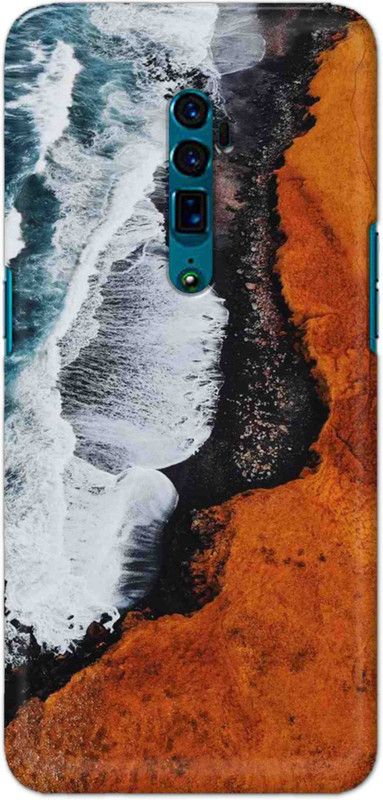 NDCOM Back Cover for Oppo Reno 10X Zoom Ocean Beach Wave Printed  (Multicolor, Hard Case, Pack of: 1)