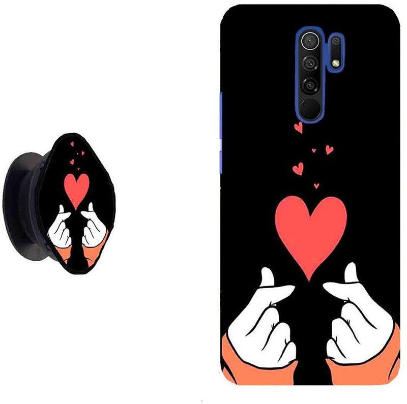 SPBR Back Cover for POCO M2, Redmi 9 Prime  (Black, White)