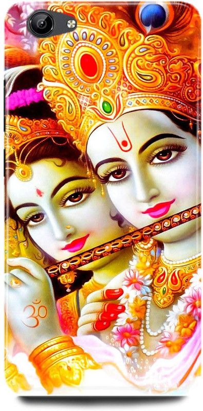 FUGGA Back Cover for realme 1, Realme1, RADHA, KRISHNA, KANHAIYA, JI, KRISHAN, JI, GOD  (Gold, Hard Case, Pack of: 1)