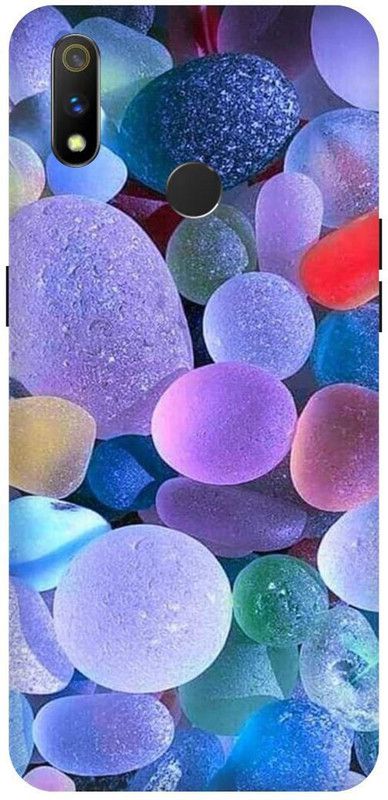 THE NARAYANA COLLECTIONS Back Cover for REALME 3i- RMX1827-BUBBLE,BALLOON,STONES,NEON  (Multicolor, Hard Case, Pack of: 1)