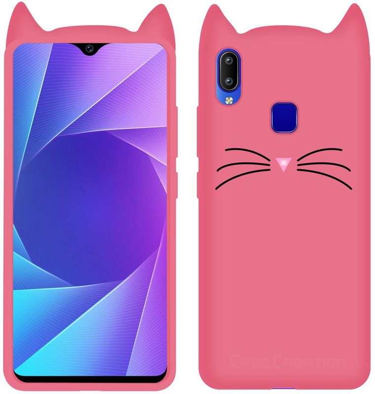 CASE CREATION Back Cover for Vivo Y91 (2019)  (Pink, 3D Case, Pack of: 1)