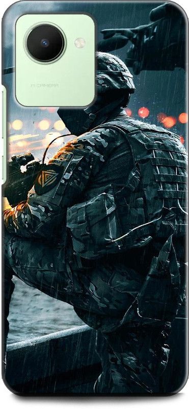 INDICRAFT Back Cover for Realme Narzo 50i Prime, RMX3506 ARMY, SOLDIER, BATTLEFIELD, SUPERHEROS, MILITARY  (Multicolor, Shock Proof, Pack of: 1)