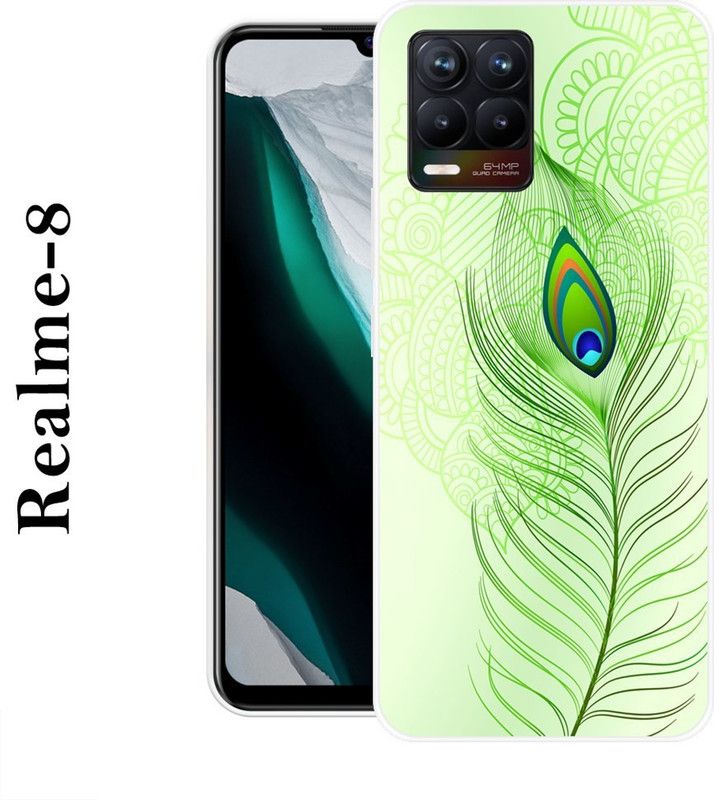 SUPERCASE Back Cover for Realme 8  (Green, Grip Case, Silicon)