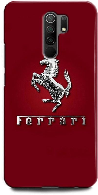 INDICRAFT Back Cover for Redmi 9 Prime FERRARI, LOGO, SYMBOL, RED FERRARI EMBLEM  (Multicolor, Hard Case, Pack of: 1)