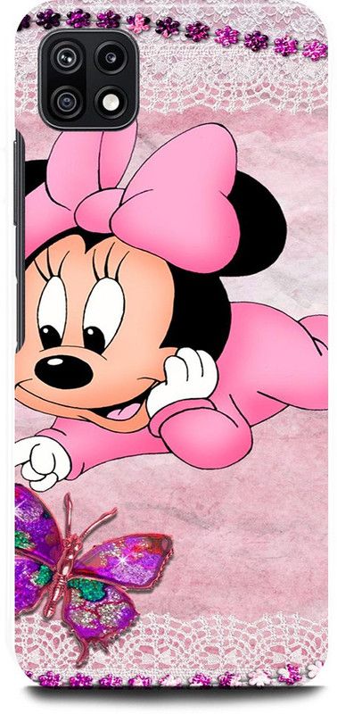 JUGGA Back Cover for SAMSUNG Galaxy F42 5G, MICKEY, MOUSE, MINNIE, MOUSE, DOLL, TEDDY, LOVE  (Pink, Hard Case, Pack of: 1)