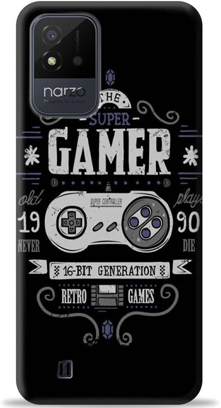 Swagr Back Cover for Realme Narzo 50i  (Black, Shock Proof, Pack of: 1)
