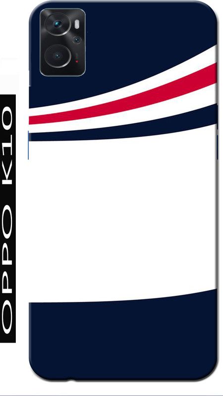 BIVAX Back Cover for OPPO K10  (White, Blue, Grip Case, Silicon, Pack of: 1)